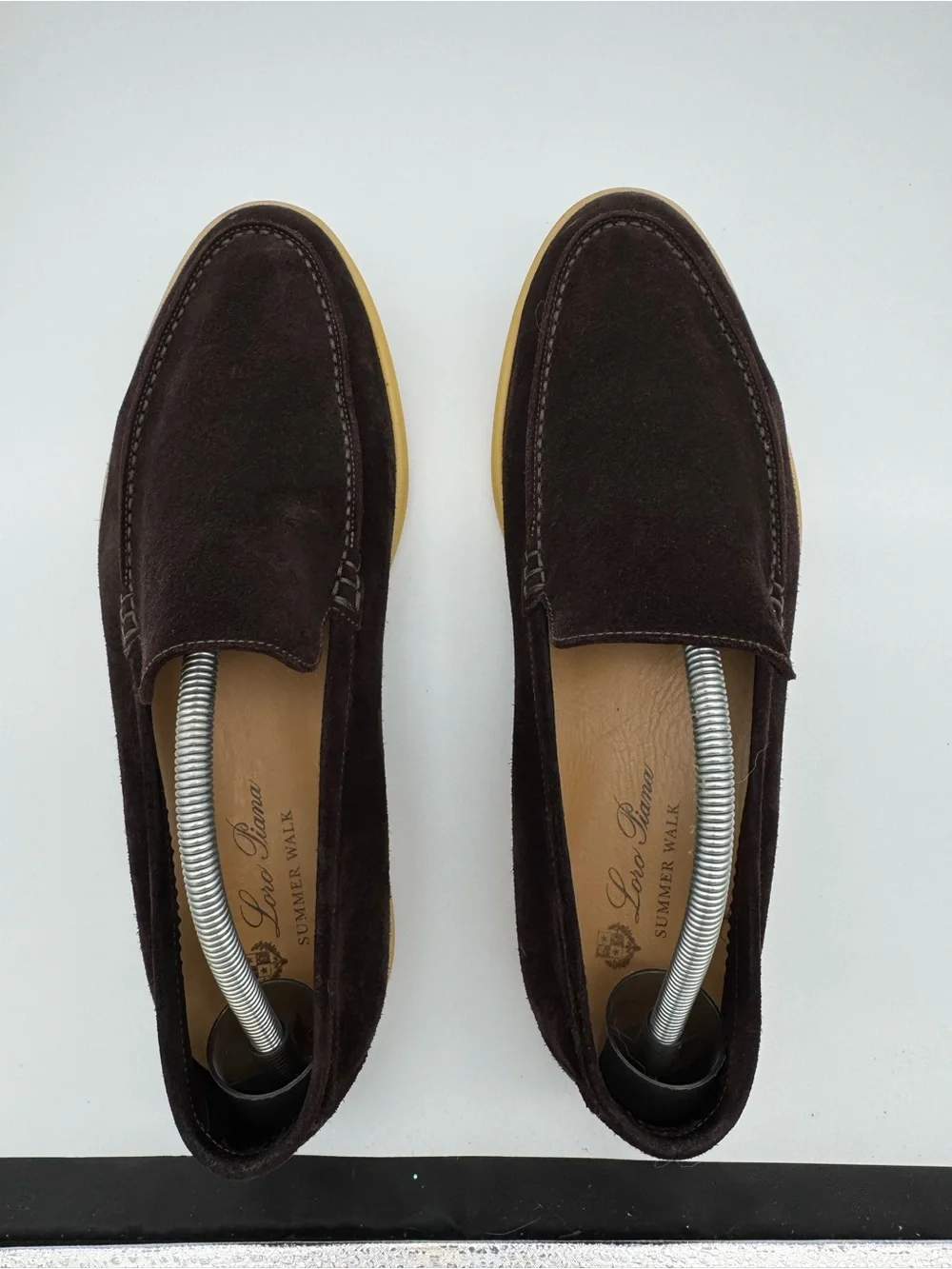 Loro Piana Summer Walk Dark Brown Suede Loafers Men’s US 11.5 D EU 44.5